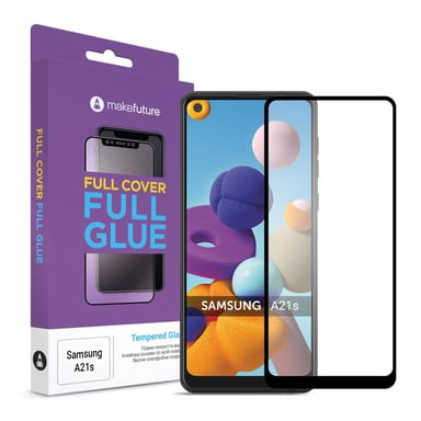 Скло захисне MakeFuture Samsung A21s Full Cover Full Glue (MGF-SA21S) - фото 1