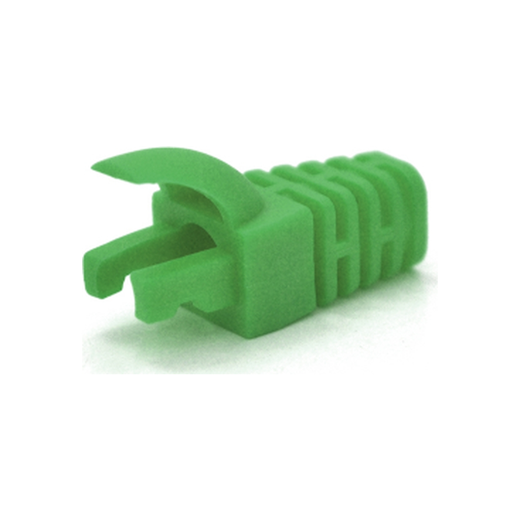 Ковпачок конектора RJ-45 Green Cat.5/Cat.6 (100 шт/уп.) Merlion (CPRJ45ML-GN-CAT5/6) - фото 1