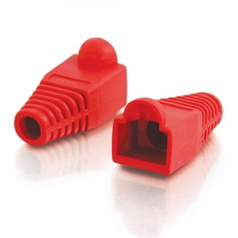 Ковпачок конектора RJ-45 Red (100 шт/уп.) Merlion (CPRJ45ML-RD) - фото 1