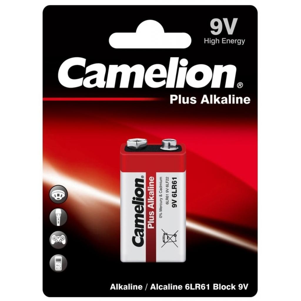 Батарейка Camelion Крона 6LR61 9V Plus Alkaline * 1 (6LR61-BP1) - фото 1