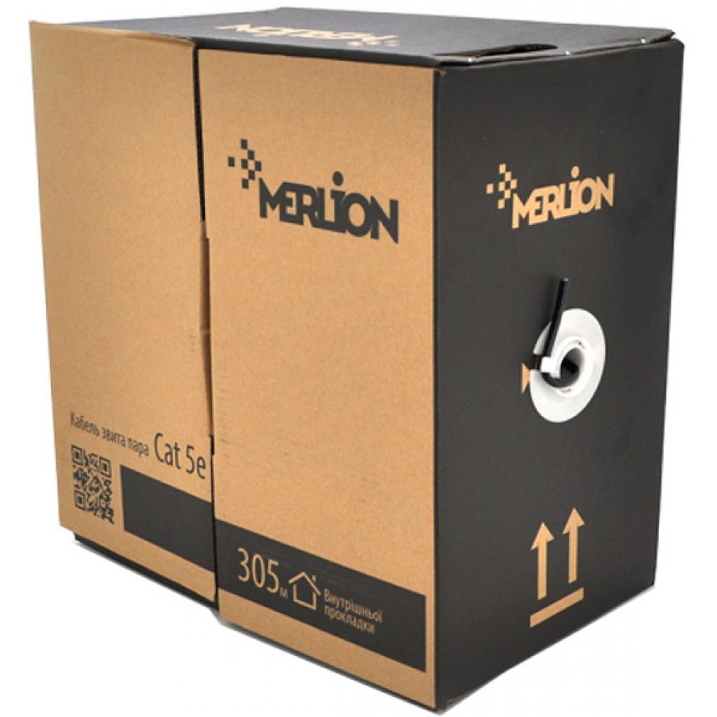Кабель мережевий Merlion UTP 500м КНП (2*2*0.5) 2p 24 AWG [СCA] зовнішній (09844) - фото 1