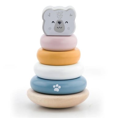 Розвиваюча іграшка Viga Toys Пірамідка PolarB Білий ведмідь (44005) - фото 1