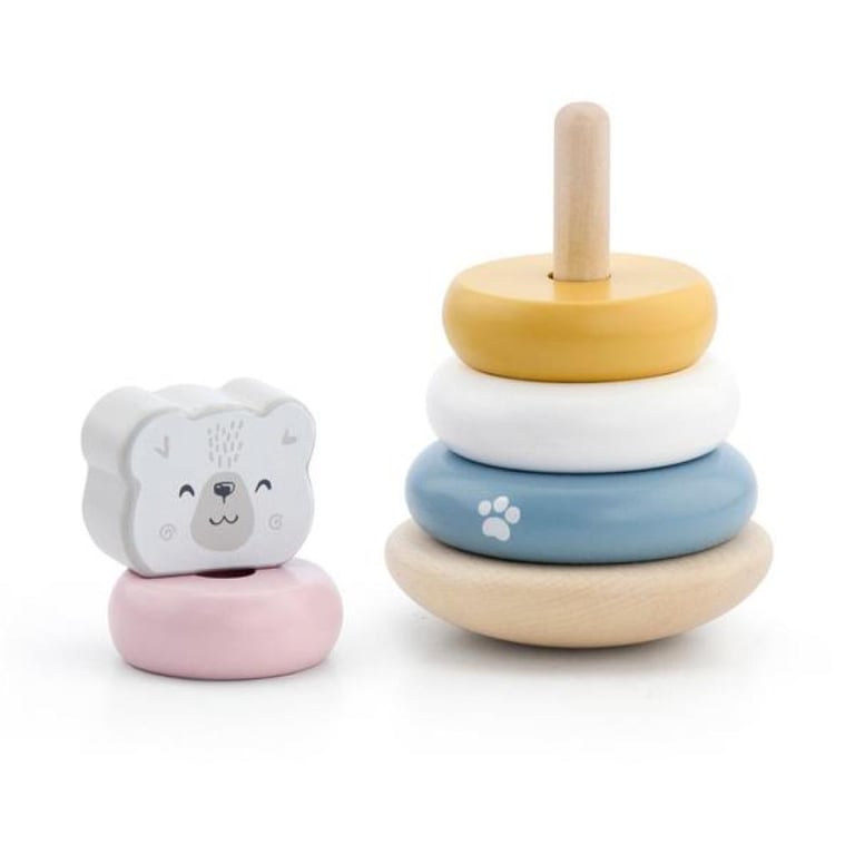 Розвиваюча іграшка Viga Toys Пірамідка PolarB Білий ведмідь (44005) - фото 3