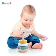 Розвиваюча іграшка Viga Toys Пірамідка PolarB Білий ведмідь (44005) - фото 5