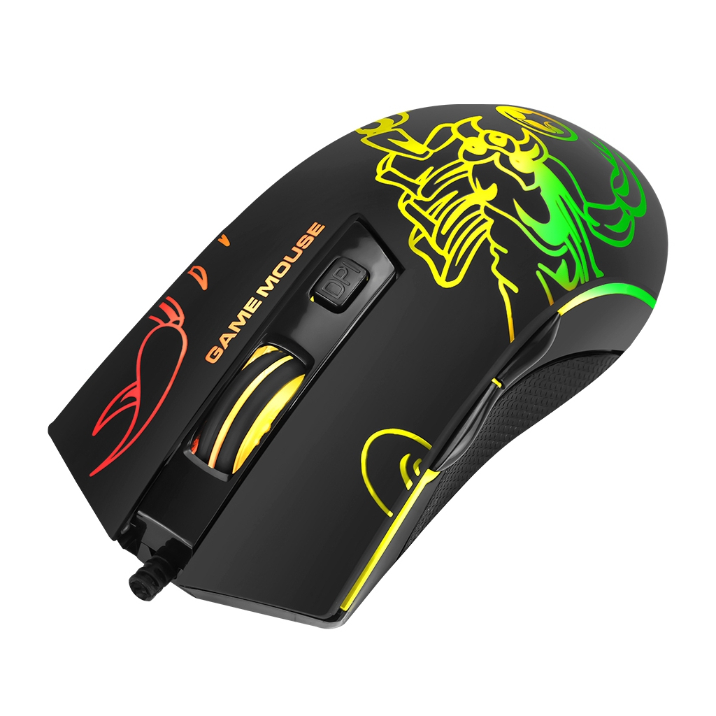 Мишка Marvo M209 LED USB Black (M209) - фото 1