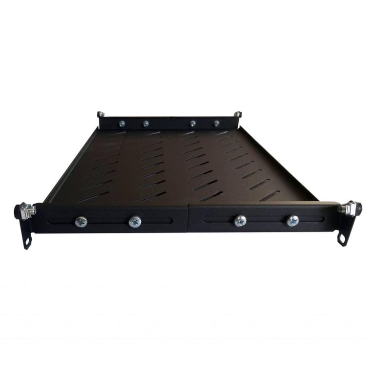 Полка 19" Hypernet 1U глиб. 400мм, в шкафи глибиною 600мм, чорна (U-FS-60-BLACK) - фото 3