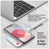 Зарядний пристрій ColorWay Qi Fast Charger (10W)& LED bedside lamp (CW-CHW20Q-WT) - фото 4