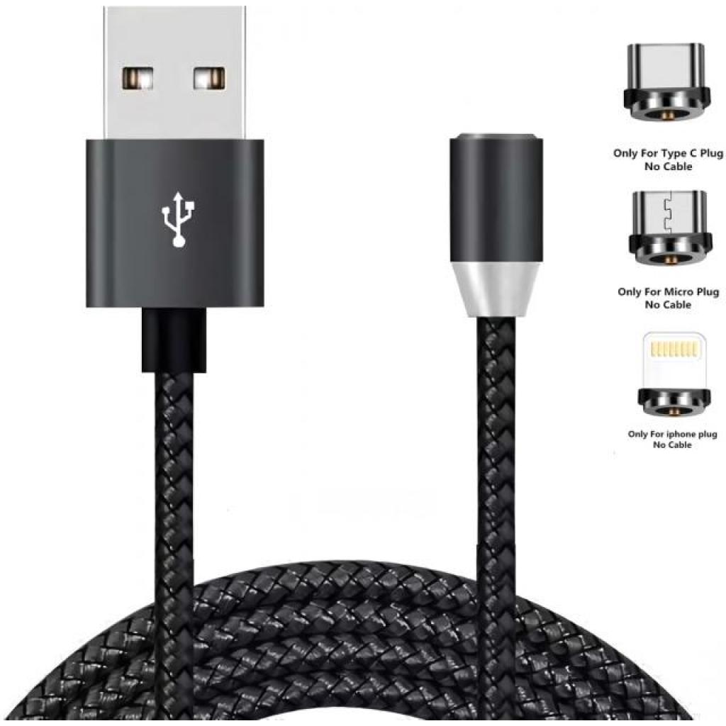 Дата кабель USB 2.0 AM to Lightning + Micro 5P + USB-C 1.2m Magneto bla XoKo (SC-350MGNT-BK) Дата кабель USB 2.0 AM to Lightning + Micro 5P + USB-C 1.2m Magneto bla XoKo (SC-350MGNT-BK)
