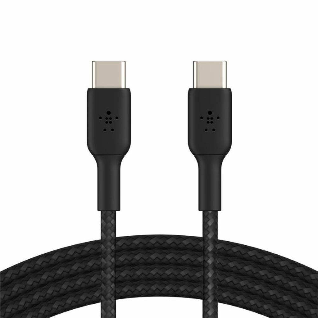 Дата кабель USB-C to USB-C 1.0m braided black Belkin (CAB004BT1MBK) - фото 1