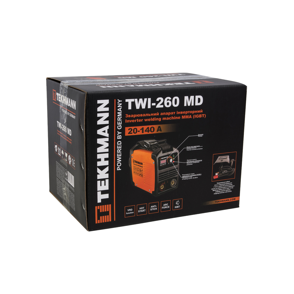 Зварювальний апарат Tekhmann TWI-260 MD (847856) - фото 5 Зварювальний апарат Tekhmann TWI-260 MD (847856) - фото 5