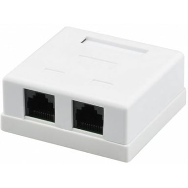 Комп'ютерна розетка RJ45x2 UTP cat.5e Kingda (KD-WP6035-C5e) - фото 1