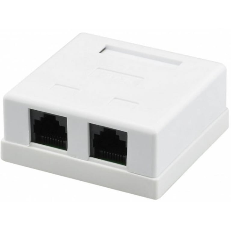 Комп'ютерна розетка RJ45x2 UTP cat.5e Kingda (KD-WP6035-C5e) - фото 1