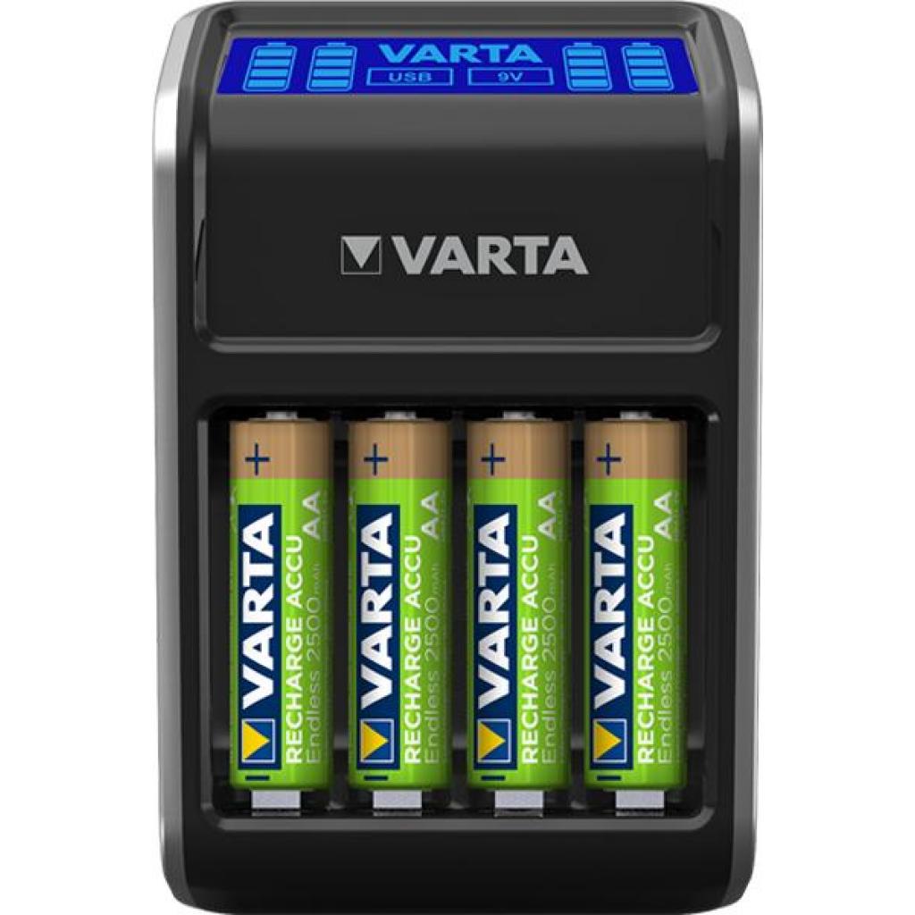 Зарядний пристрій для акумуляторів Varta LCD PLUG CHARGER +4*AA 2100 mAh (57687101441) - фото 1