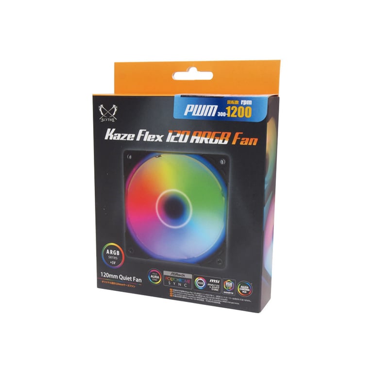 Кулер до корпусу Scythe Kaze Flex 120 mm ARGB PWM (KF1225FD18AR-P) - фото 6