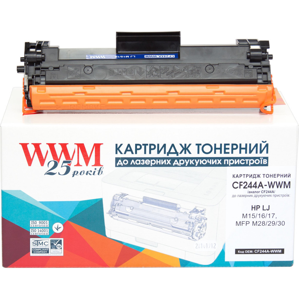 Картридж WWM для HP LJ M15/16/17, MFP M28/29/30/CF244A Black (CF244A-WWM) Картридж WWM для HP LJ M15/16/17, MFP M28/29/30/CF244A Black (CF244A-WWM)