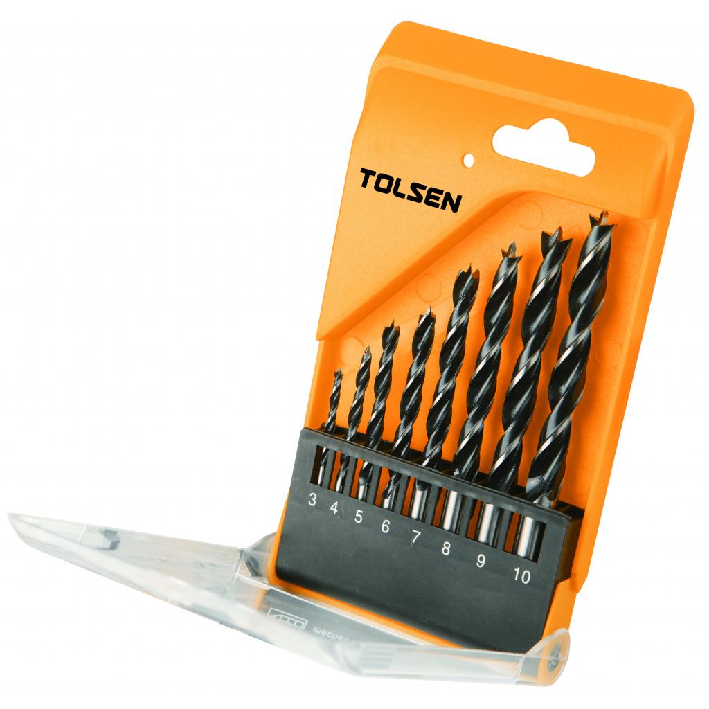 Набір свердл Tolsen спіральних по дереву 8 шт 3-4-5-6-7-8-9-10 мм (75626) - фото 1 Набір свердл Tolsen спіральних по дереву 8 шт 3-4-5-6-7-8-9-10 мм (75626) - фото 1