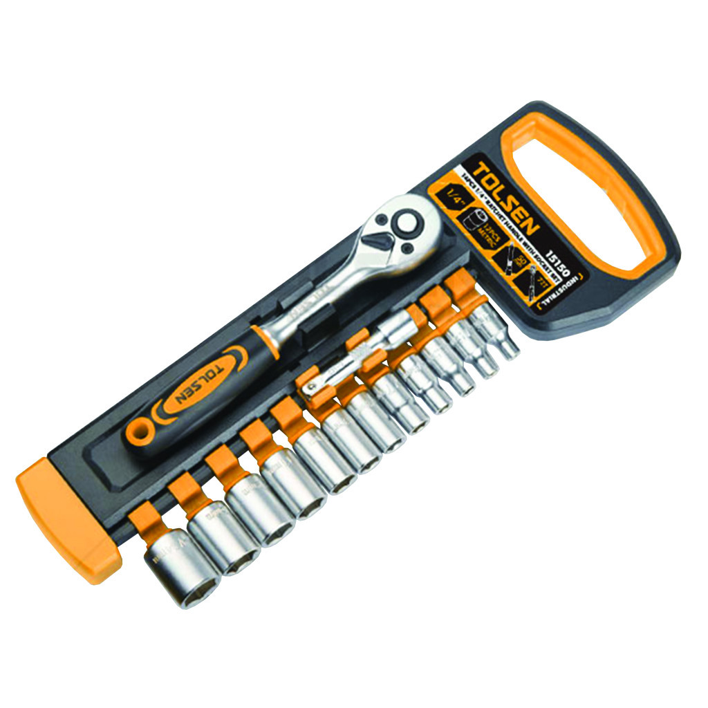 Набір інструментів Tolsen головок торцевих 1/4" 14 предметів "ПРОФІ" (15150) - фото 1 Набір інструментів Tolsen головок торцевих 1/4" 14 предметів "ПРОФІ" (15150) - фото 1