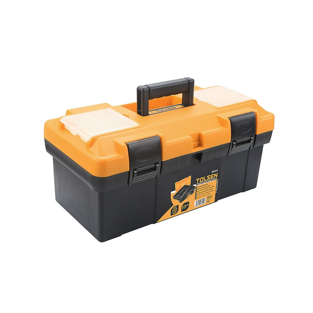 Ящик для інструментів Tolsen 42х23х19 см, 2 органайзера, піддон (80201) - фото 1