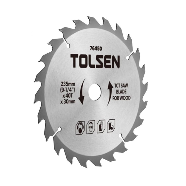 Диск пильний Tolsen пильний з ТВС напайками по дереву 254х60Т*30мм (76461)