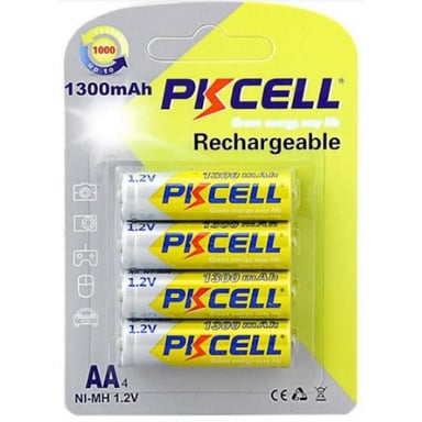Акумулятор PkCell AA R6 NiMH 1300mAh * 4 (PC/AA1300-4BR) - фото 1