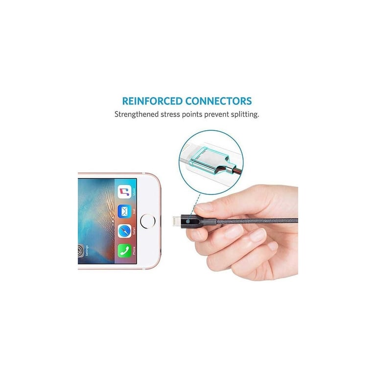 Дата кабель USB 2.0 AM to Lightning 1.8m black Anker (A8013H11/A8013H12) - фото 4