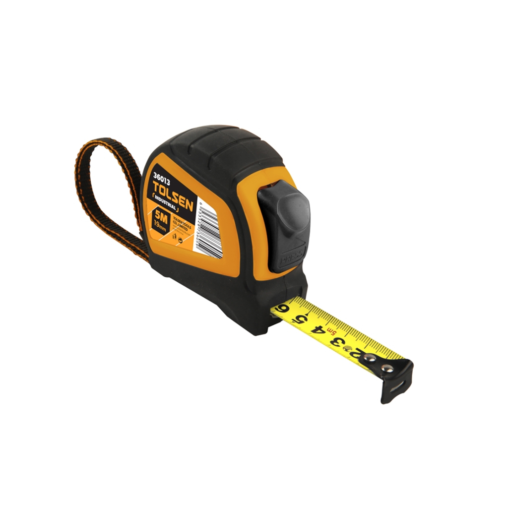 Рулетка Tolsen 5 м х 19 мм автостоп ЕРГО (36013) - фото 1