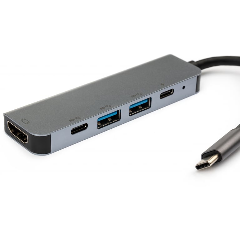 Концентратор Vinga Type-C to 4K HDMI+2*USB3.0+PD+USB-C 3.1 Gen1 aluminum (VCPHTC5AL) - фото 3