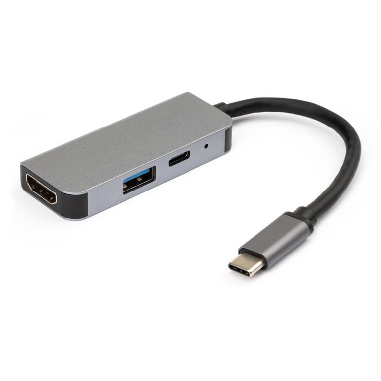 Концентратор Vinga Type-C to 4K HDMI+USB3.0+PD aluminium (VCPHTC3AL) - фото 1