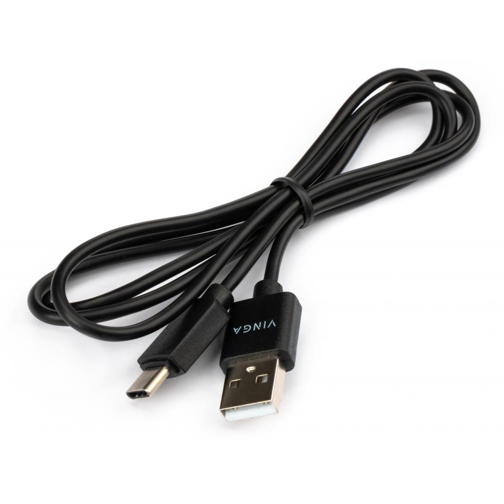 Дата кабель USB 2.0 AM to USB-C 1.0m 3A 18W PVC black Vinga (VCPUSBTC3ABK) - фото 2 Дата кабель USB 2.0 AM to USB-C 1.0m 3A 18W PVC black Vinga (VCPUSBTC3ABK) - фото 2
