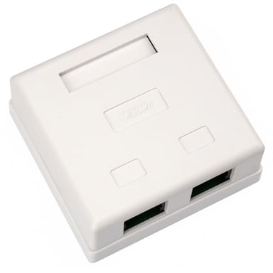 Комп'ютерна розетка RJ45x2 UTP cat.5e 8P8C Vinga (VCPRJ45O2) - фото 1