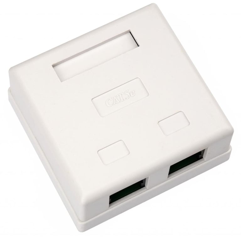 Комп'ютерна розетка RJ45x2 UTP cat.5e 8P8C Vinga (VCPRJ45O2) - фото 1