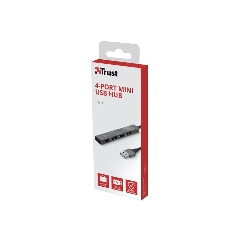 Концентратор Trust Halyx Aluminium 4-Port Mini USB Hub (23786_TRUST) - фото 12