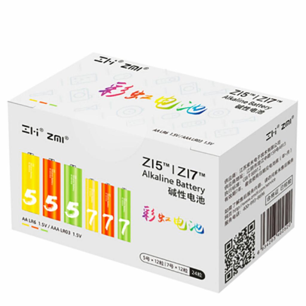 Батарейка ZMI AA ZI5 * 12 + AAA ZI7 * 12 Rainbow batteries set (Ф16358) - фото 1 Батарейка ZMI AA ZI5 * 12 + AAA ZI7 * 12 Rainbow batteries set (Ф16358) - фото 1
