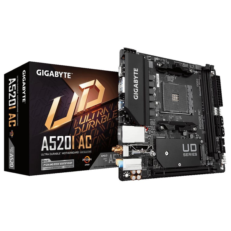 Материнська плата GIGABYTE A520I AC - фото 2