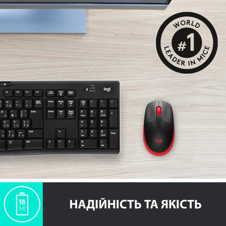 Мишка Logitech M190 Red (910-005908) - фото 5