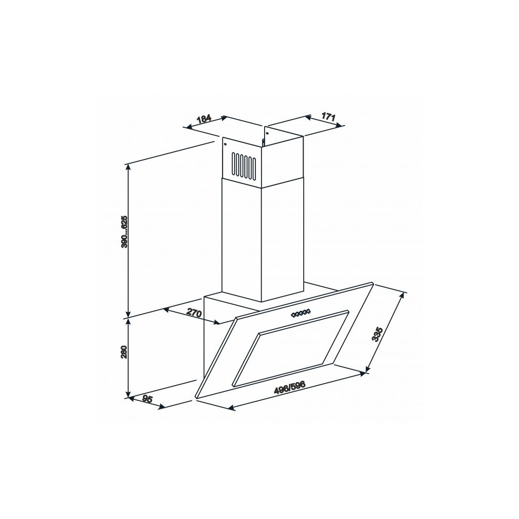 Витяжка кухонна Eleyus VERTICAL 470 50 WH - фото 4 Витяжка кухонна Eleyus VERTICAL 470 50 WH - фото 4