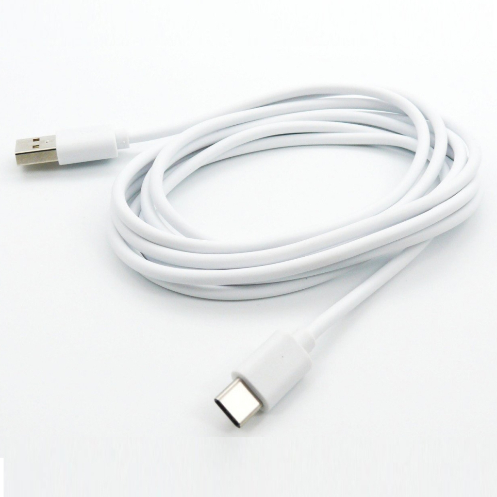 Дата кабель USB 2.0 AM to USB-C 2.0m white Dengos (PLS-TC-2M-WHITE) - фото 1