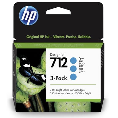 Картридж HP DJ No.712 DesignJet Т230/Т630 3-Pack 29-ml Cyan (3ED77A) - фото 1
