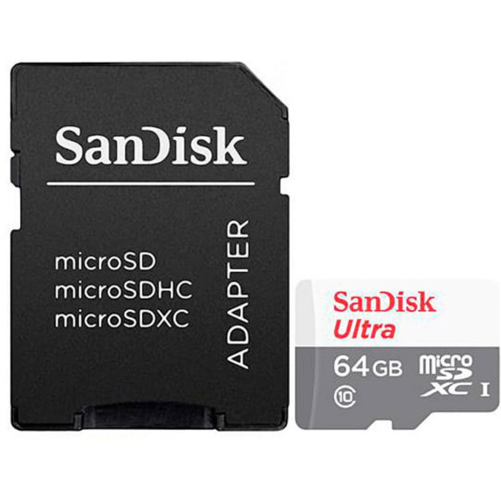 Карта пам'яті SanDisk 64GB microSD class 10 Ultra Light (SDSQUNR-064G-GN3MA) - фото 1 Карта пам'яті SanDisk 64GB microSD class 10 Ultra Light (SDSQUNR-064G-GN3MA) - фото 1