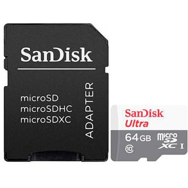 Карта пам'яті SanDisk 64GB microSD class 10 Ultra Light (SDSQUNR-064G-GN3MA) - фото 1