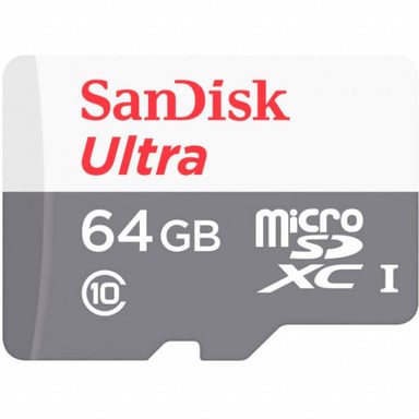 Карта пам'яті SanDisk 64GB microSD class 10 Ultra Light (SDSQUNR-064G-GN3MN) - фото 1