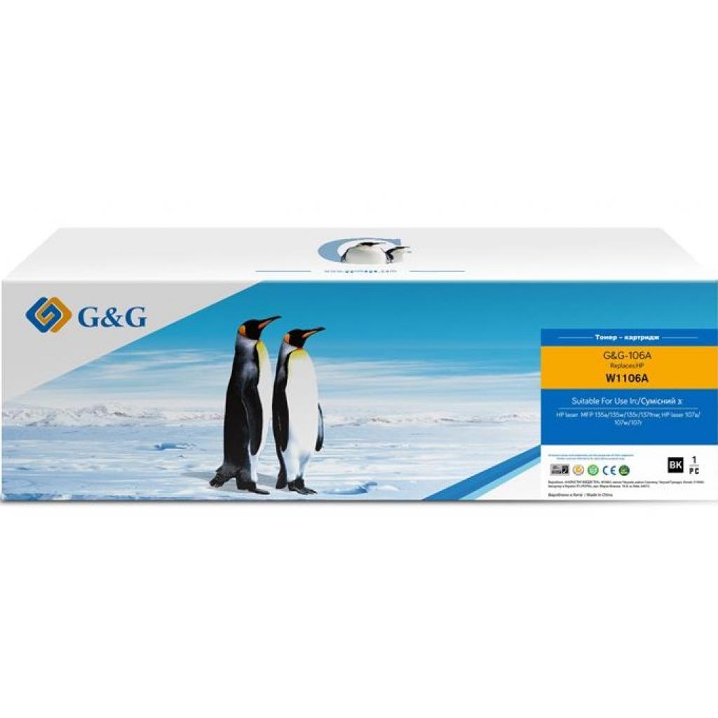 Картридж G&G HP 106A M107/135/137/ W1106A Black 1K (G&G-106A) - фото 1