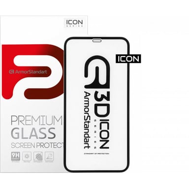 Скло захисне Armorstandart Icon 3D Apple iPhone 12 Pro Max Black (ARM57194) - фото 1
