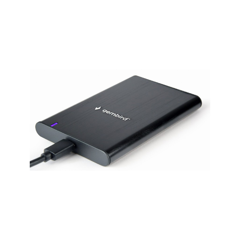 Кишеня зовнішня Gembird 2.5" USB3.1 alum black (EE2-U3S-6) - фото 2 Кишеня зовнішня Gembird 2.5" USB3.1 alum black (EE2-U3S-6) - фото 2