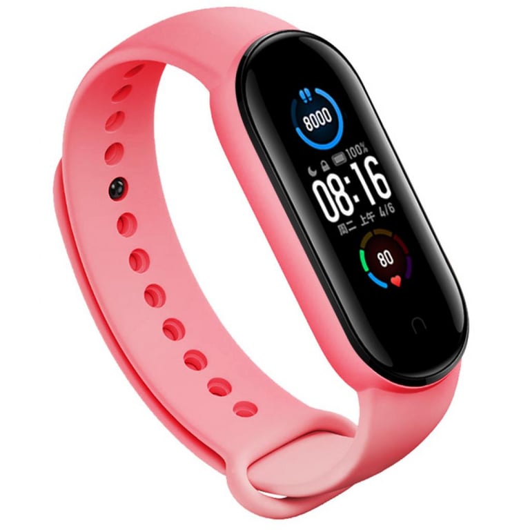 Ремінець до фітнес браслета BeCover Silicone для Xiaomi Mi Smart Band 5 Pink (705069) - фото 1