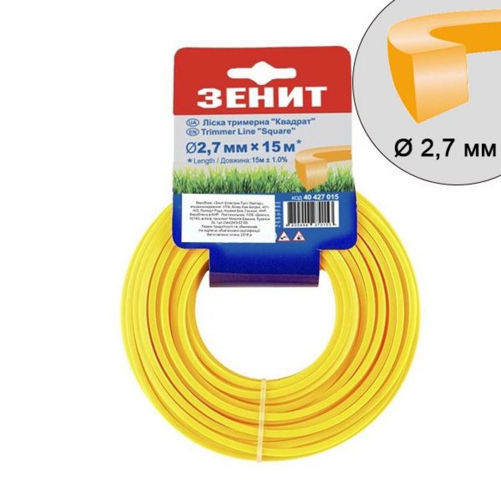 Жилка косильна Зеніт плетена "Квадрат" 2,7 мм х 15 м (40427015) - фото 1