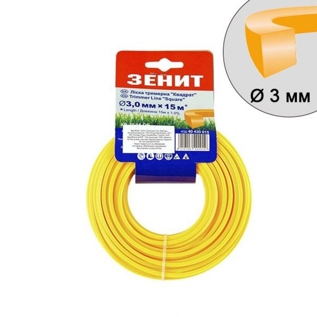 Жилка косильна Зеніт плетена "Квадрат" 3,0 мм х 15 м (КВ-30-15-ОВ) (40430015) - фото 1