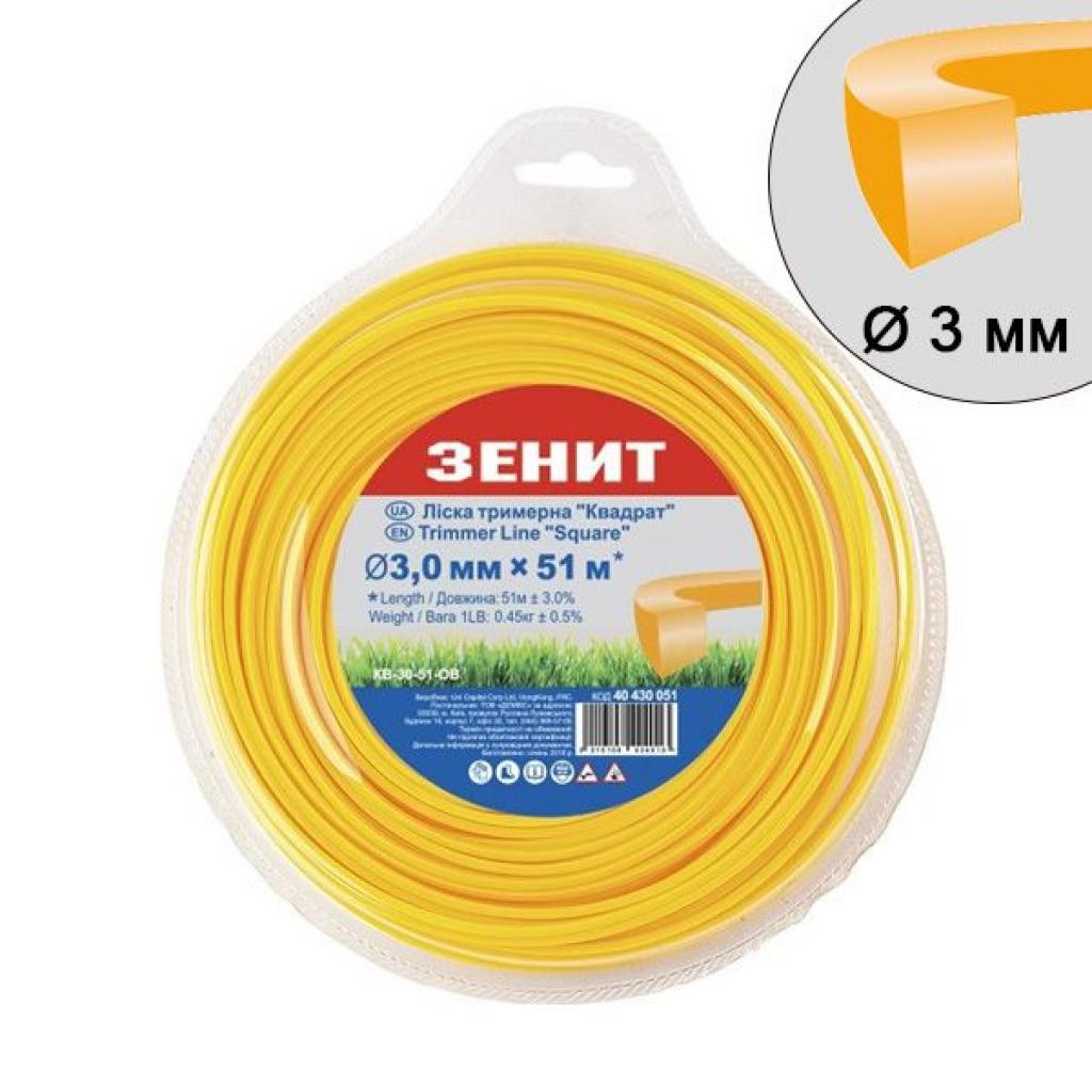 Жилка косильна Зеніт плетена "Квадрат" 3,0 мм х 51 м (КВ-30-51-ОВ) (40430051) - фото 1