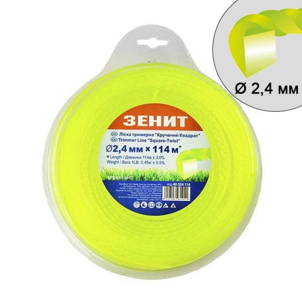 Жилка косильна Зеніт плетена "Кручений квадрат" 2,4 мм х 114 м (КРК-24-114-С) (40524114) - фото 1