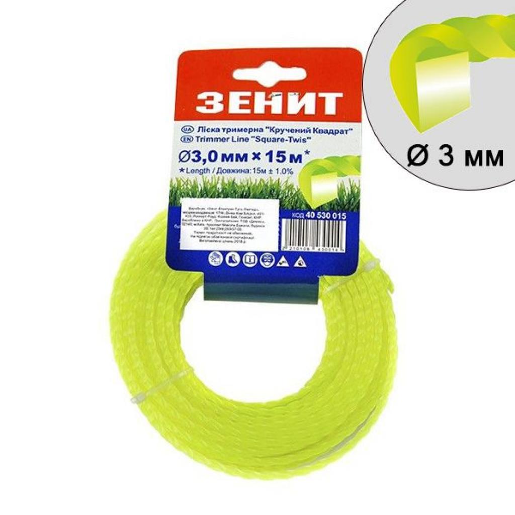 Жилка косильна Зеніт плетена "Кручений квадрат" 3,0 мм х 15 м (КРК-30-15-С) (40530015) - фото 1 Жилка косильна Зеніт плетена "Кручений квадрат" 3,0 мм х 15 м (КРК-30-15-С) (40530015) - фото 1